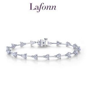 Lafonn Heart Station Bracelet 4.5 CTTW in Sliver 335$